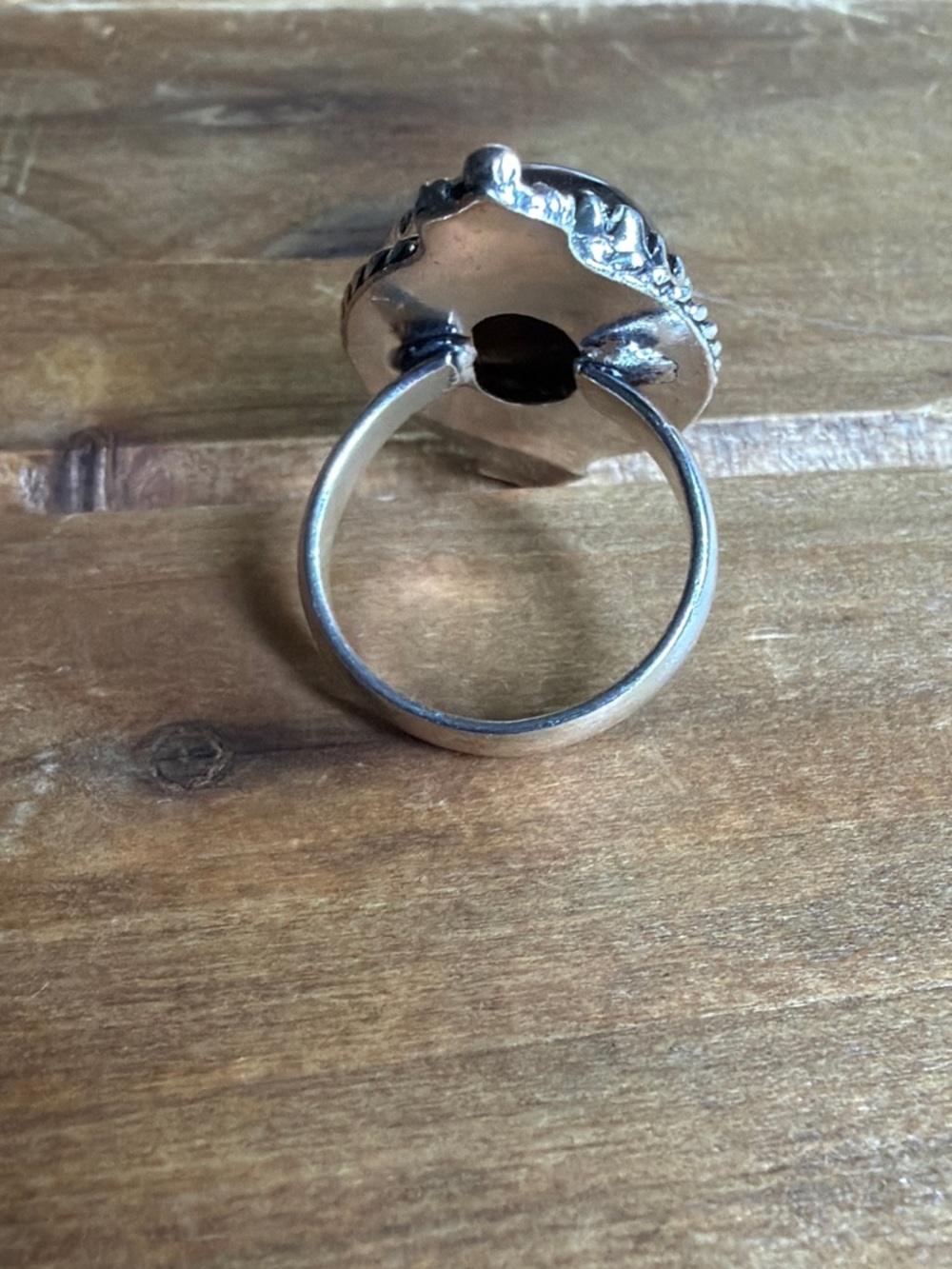 Bohemian Vintage Tigers Eye Gemstone Ring Size 7.5 Women Jewelry Silver 925 Boho - Picture 4 of 4